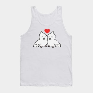 White Cockatiel Love Tank Top